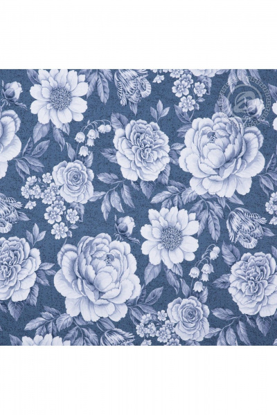 Комплект постельного белья из поплина с наволочками синий АРТПОСТЕЛЬ 904 дарьяна - фото 4