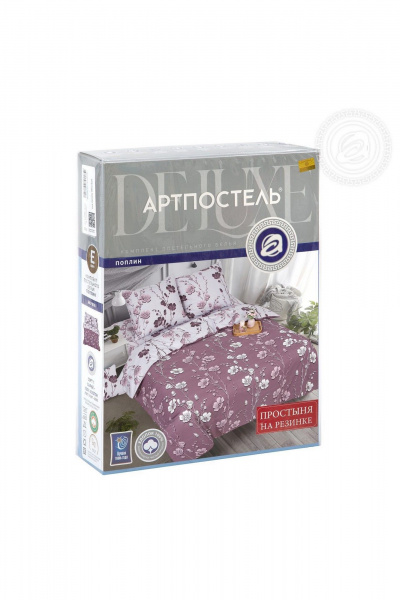 Розовый комплект постельного белья на резинке из поплина АРТПОСТЕЛЬ 932 ночка - фото 8