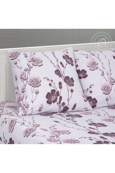 Розовый комплект постельного белья на резинке из поплина АРТПОСТЕЛЬ 932 ночка - фото 2