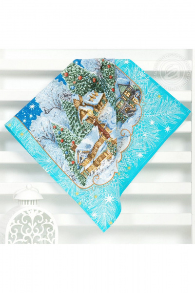 Кухонное полотенце из хлопка, 45x60 см, 3 шт, голубой АРТПОСТЕЛЬ НЗ_ПКР45.60 санта - фото 6