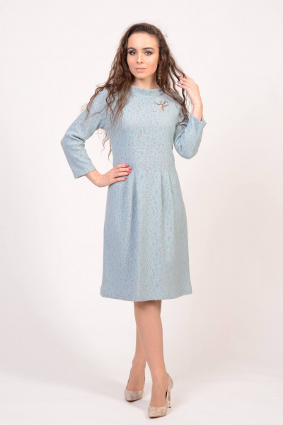 Платье трикотажное миди с рукавами 7/8 для любого случая Domna 446 - фото 2