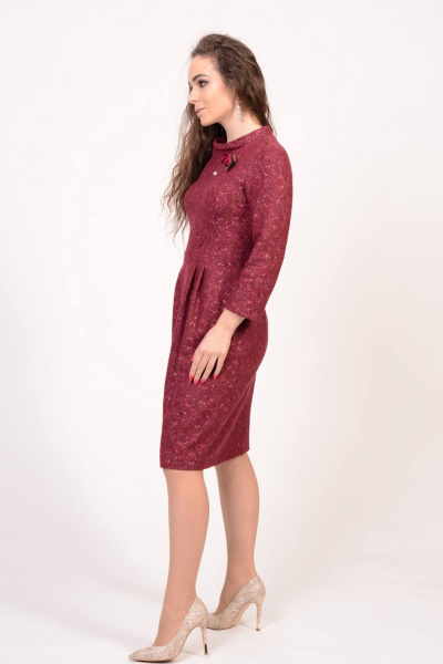 Платье трикотажное миди с застежкой-молнией для универсального образа Domna 448(170) - фото 4