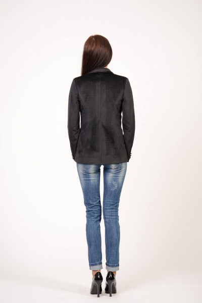 Жакет приталенный из велюра с лацканами для повседневного стиля Domna 8409(170) - фото 5