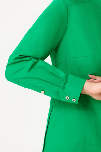Зеленая блуза на каждый день с длинными рукавами DaLi 5373 зелень - фото 4