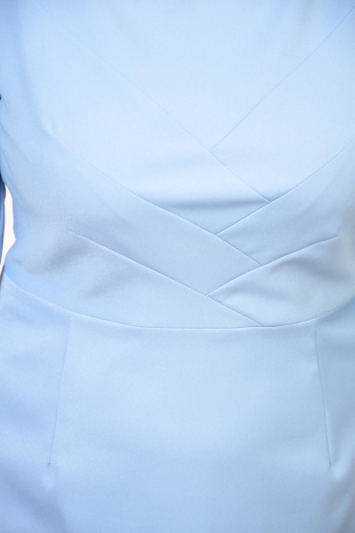 Текстильное платье на подкладке с классической посадкой для любой фигуры Domna 440 голубой - фото 4