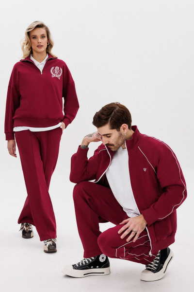 Брюки и джемпер с логотипом и контрастной тесьмой GO M3082/12-01.182-186 - фото 6