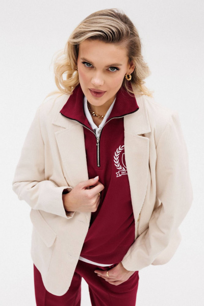 Костюм из хлопка с свитшотом и брюками со стрелками GO F3077/12-01. 164-170 - фото 7