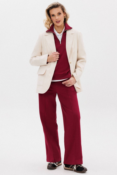 Костюм из хлопка с свитшотом и брюками со стрелками GO F3077/12-01. 164-170 - фото 3