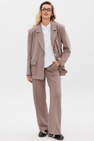 Костюм брюки и жакет oversize деловой стиль GO F3105/04-03 170-176 - фото 8