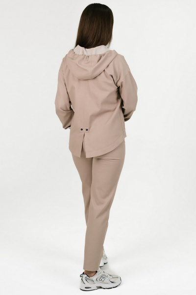 Бежевый комплект из ветровки и брюк из джинса MONA STYLE 24073/1 бежевый - фото 8