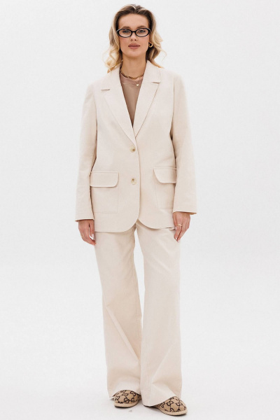 Костюм брюки и жакет из вельвета прямой крой GO F3106/02-01 170-176 - фото 3