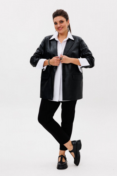 Повседневные брюки с высокой посадкой и зауженным низом Anelli 1439 классика_жанра - фото 8