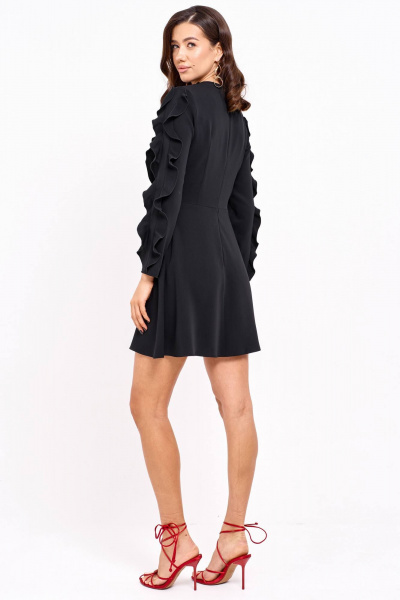 Мини-платье из струящейся ткани с лифом и разрезом Lyushe 4011 - фото 6