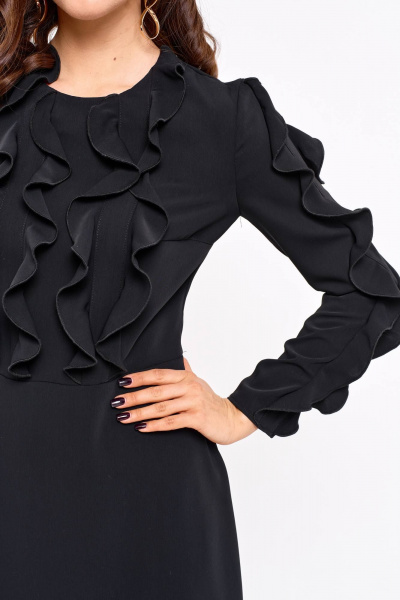 Мини-платье из струящейся ткани с лифом и разрезом Lyushe 4011 - фото 5