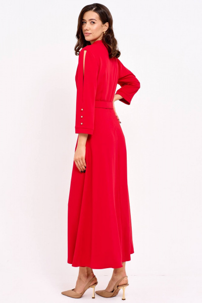 Платье полуприлегающего силуэта с разрезом и пуговицами Lyushe 4012 - фото 8