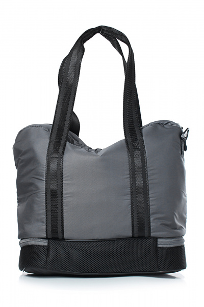 Спортивная сумка из текстиля с объемным карманом и регулировкой Galanteya 40221.24с1260к45 серый - фото 3