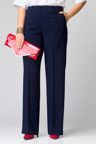 Костюм тройка из костюмной ткани и трикотажа для деловых образов Твой имидж 2078 тёмно-синий - фото 5