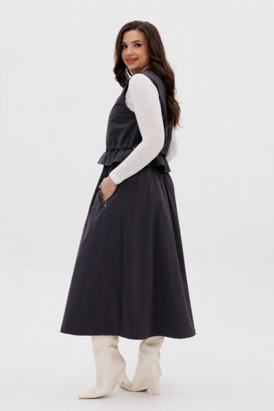 Жилет и юбка демисезонный комплект в стиле на каждый день Fantazia Mod 4963 - фото 7