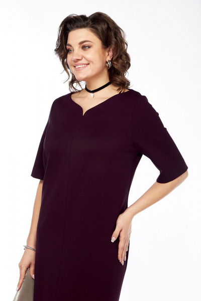 Платье полуприлегающего силуэта из текстиля с разрезом и пуговицами Jurimex 3268 - фото 5