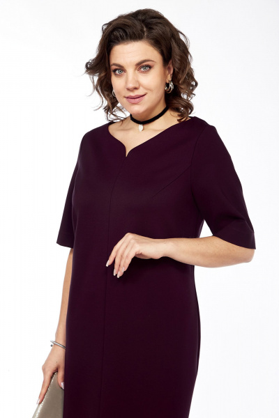 Платье полуприлегающего силуэта из текстиля с разрезом и пуговицами Jurimex 3268 - фото 4