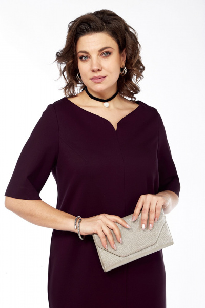 Платье полуприлегающего силуэта из текстиля с разрезом и пуговицами Jurimex 3268 - фото 3