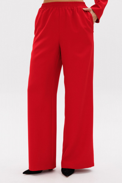 Женский костюм 2-ка из тянущегося текстиля для деловых будней Mubliz 236 красный - фото 12