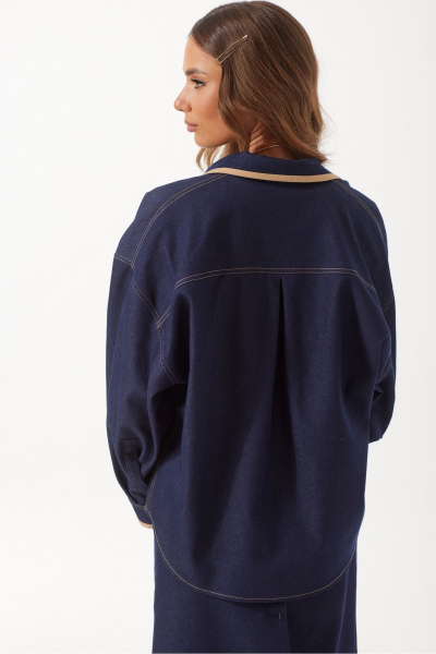 Блуза из джинса с вышивкой и контрастной отделкой Vesnaletto 4089 - фото 13