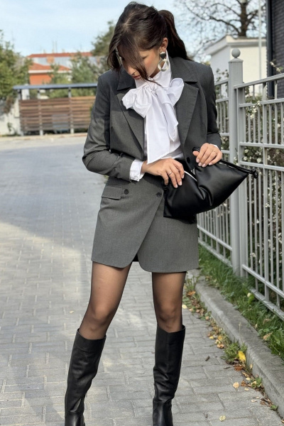 Мини-юбка на запах с имитацией клапана для стильных образов ERTANNO 2051 - фото 4