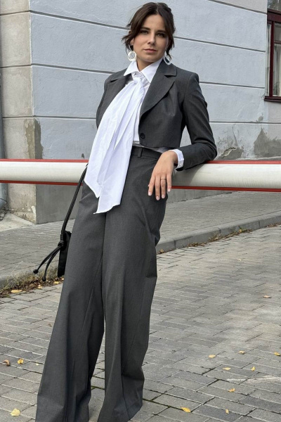 Элегантный женский жакет полуприлегающего силуэта из текстиля ERTANNO 2045 - фото 5