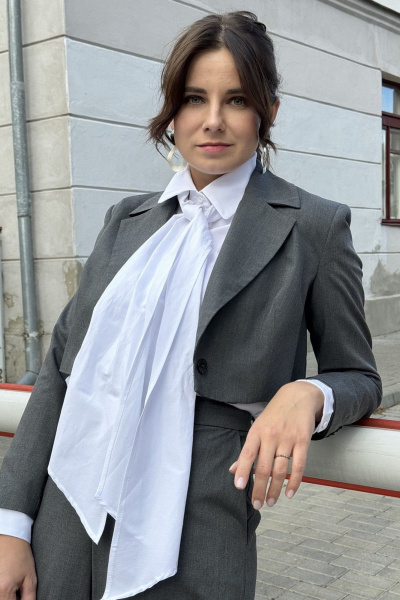 Элегантный женский жакет полуприлегающего силуэта из текстиля ERTANNO 2045 - фото 2