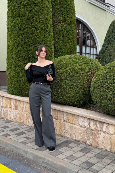 Классические женские брюки прямого кроя из текстиля для каждого дня ERTANNO 2206 - фото 6