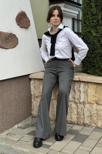 Классические женские брюки прямого кроя из текстиля для каждого дня ERTANNO 2206 - фото 4