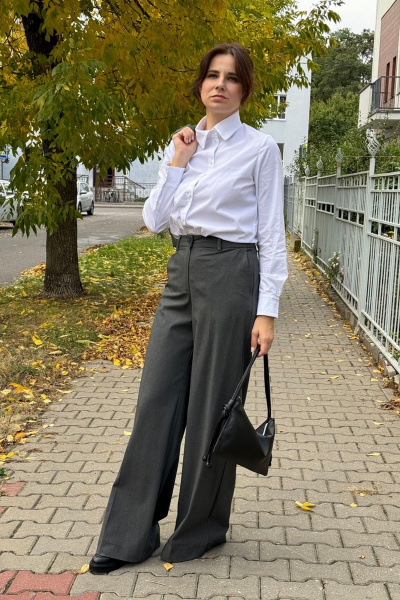 Классические женские брюки прямого кроя из текстиля для каждого дня ERTANNO 2206 - фото 2