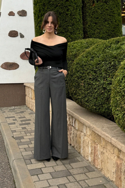 Классические женские брюки прямого кроя из текстиля для каждого дня ERTANNO 2206 - фото 5