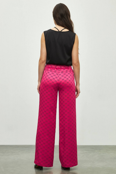 Широкие брюки с завышенной талией на резинке для ярких образов Femme & Devur 90040 1.32F(170) - фото 4