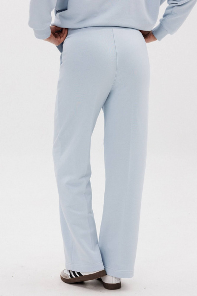 Голубые спортивные брюки из хлопка и трикотажа с поясом GO F2065/29-1413. 164-170 - фото 2