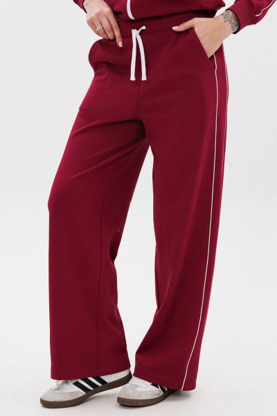 Классические брюки из трикотажа с карманами и поясом GO F2081/12-01. 170-176 - фото 3