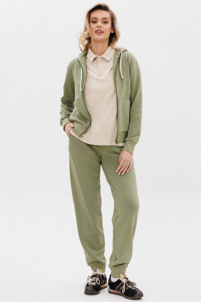 Спортивный костюм из трикотажа на молнии с карманами GO F3070/26-02. 164-170 - фото 7