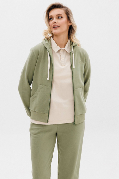 Спортивный костюм из трикотажа на молнии с карманами GO F3070/26-02. 164-170 - фото 4