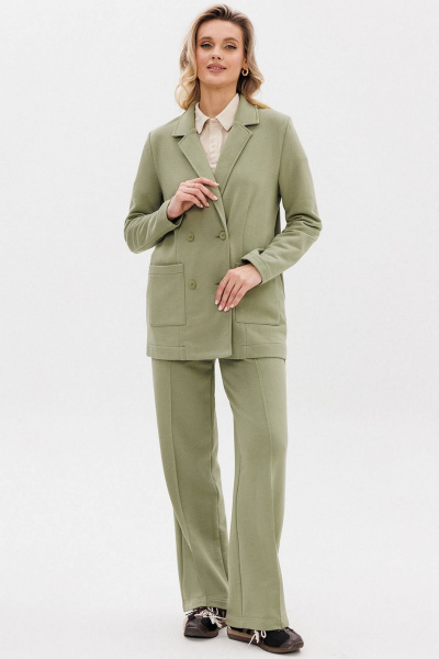 Костюм в стиле smart casual из трикотажа и хлопка GO F3078/26-02. 164-170 - фото 5