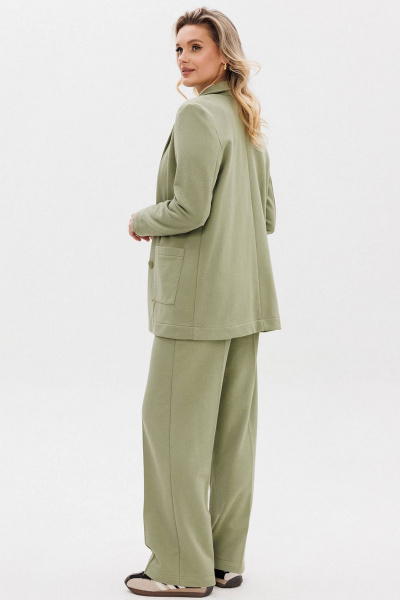 Стильный костюм с жакетом oversize из трикотажа и хлопка GO F3078/26-02. 170-176 - фото 4