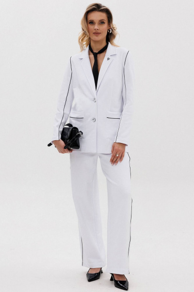 Деловой костюм из хлопкового вельвета с прямым жакетом GO F3079/01-01. 164-170 - фото 1