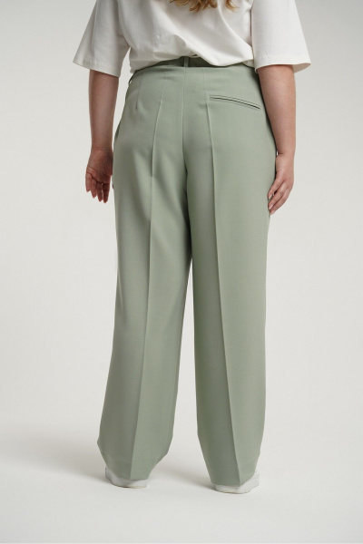 Прямые брюки с защипами и имитацией карманов из текстиля Deesses 4289 - фото 3