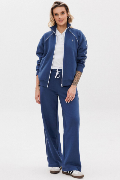 Демисезонный спортивный костюм с логотипом и прямым силуэтом GO F3082/20-01. 170-176 - фото 6
