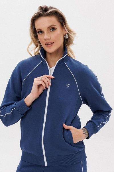 Демисезонный спортивный костюм с логотипом и прямым силуэтом GO F3082/20-01. 170-176 - фото 4