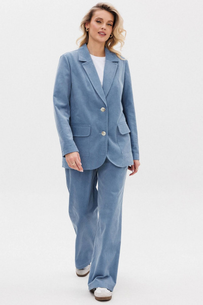 Деловой костюм из хлопкового вельвета с юбкой-миди GO F3106/29-1413. 170-176 - фото 6