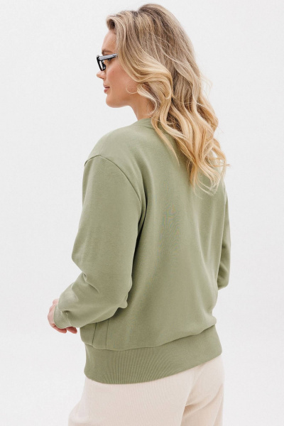 Кардиган на каждый день из трикотажа свежий зеленый GO F4067/26-02. 164-170 - фото 4