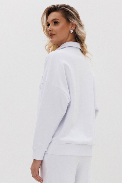 Свитшот с отложным воротником и контрастной печатью GO F4075a/01-01. 164-170 - фото 4