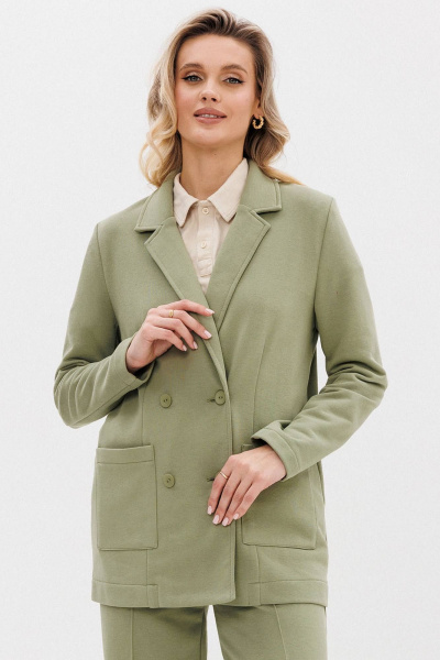 Демисезонный жакет в стиле smart casual из трикотажа GO F4078/26-02. 170-176 - фото 1