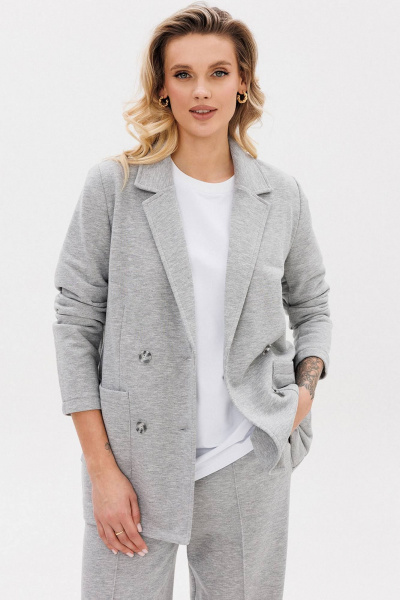 Стильный жакет в стиле smart casual из трикотажа GO F4078/50-04. 170-176 - фото 1